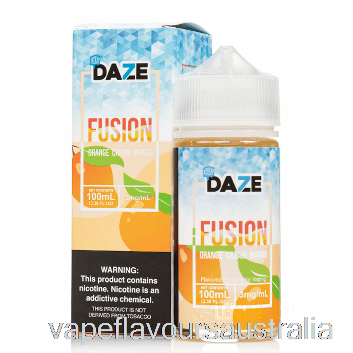 Vape Flavours Australia ICED Orange Cream Mango - 7 Daze Fusion - 100mL 6mg